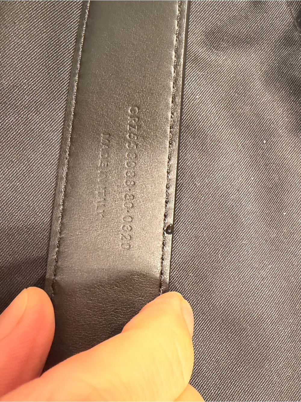 Saint Laurent Black Leather Belt with Gold YSL Buckle - Picture 6 of 7